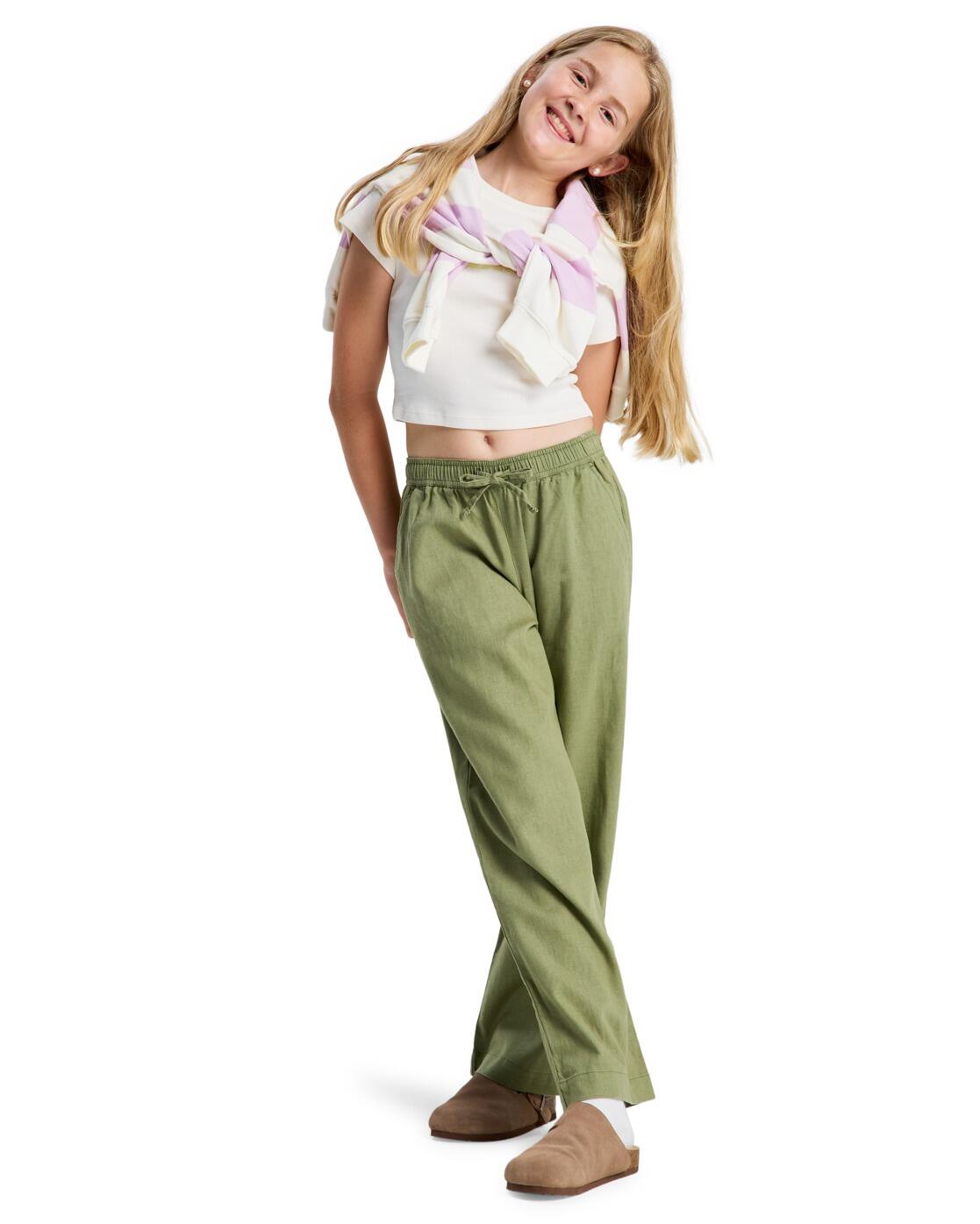 Pantalon à taille élastique LEKEITIO BREAK Vert Fille 4/4