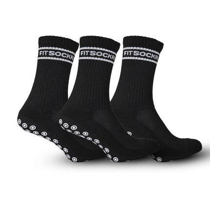 Combideal 3 paar Gripsokken Stripe - Wit