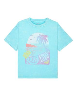 T-shirt eveoversize washed lila meisjes 4-16