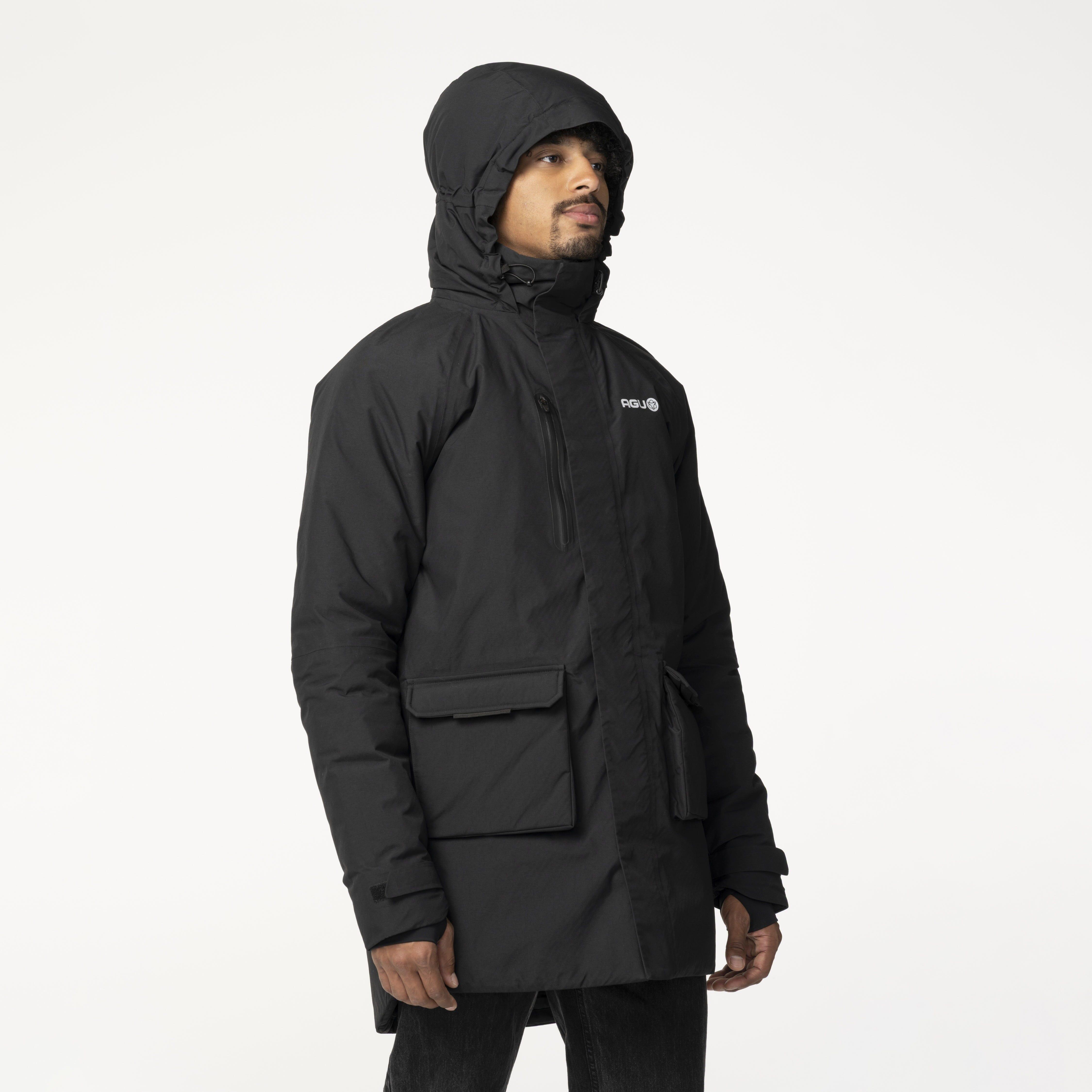 Agu - Defender Veste De Pluie En Hiver Urban Outdoor Homme Black - Doudoune Synthétique - Noir - Decathlon