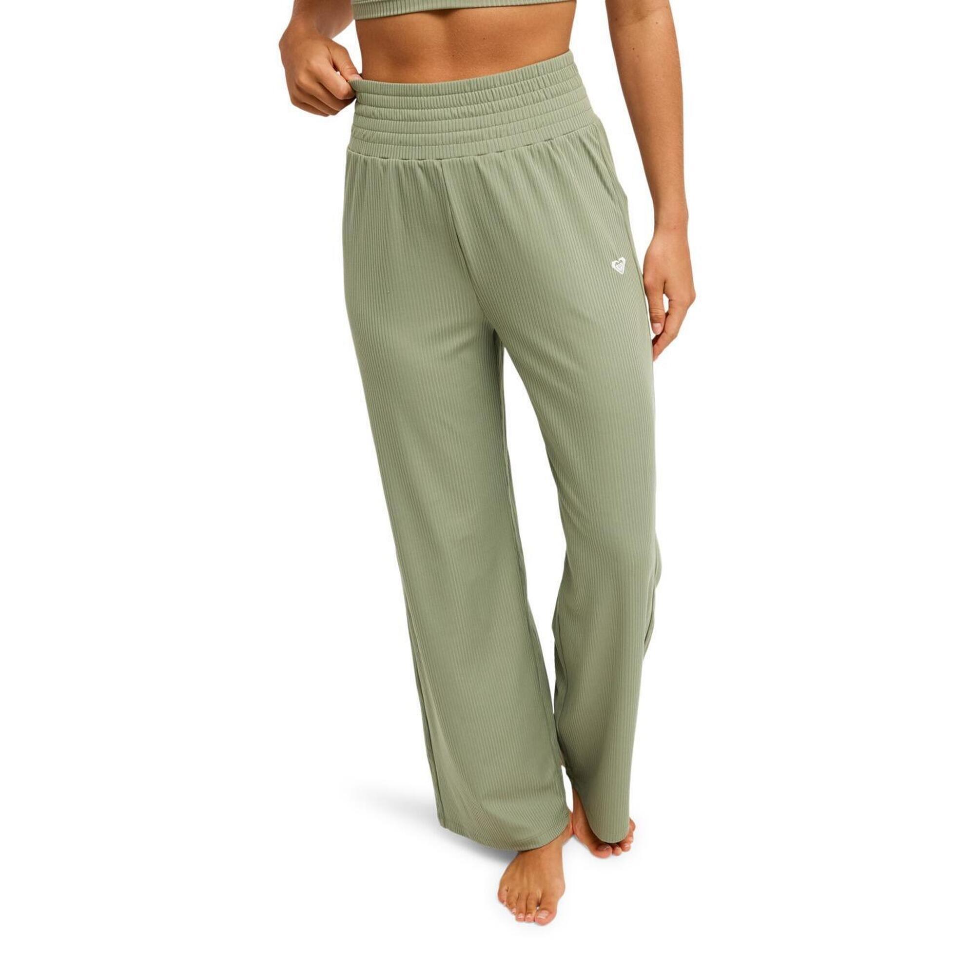 Roxy - Pantalon De Sport Rise & Vibe Vert Femme - Pantalons - Vert - Decathlon