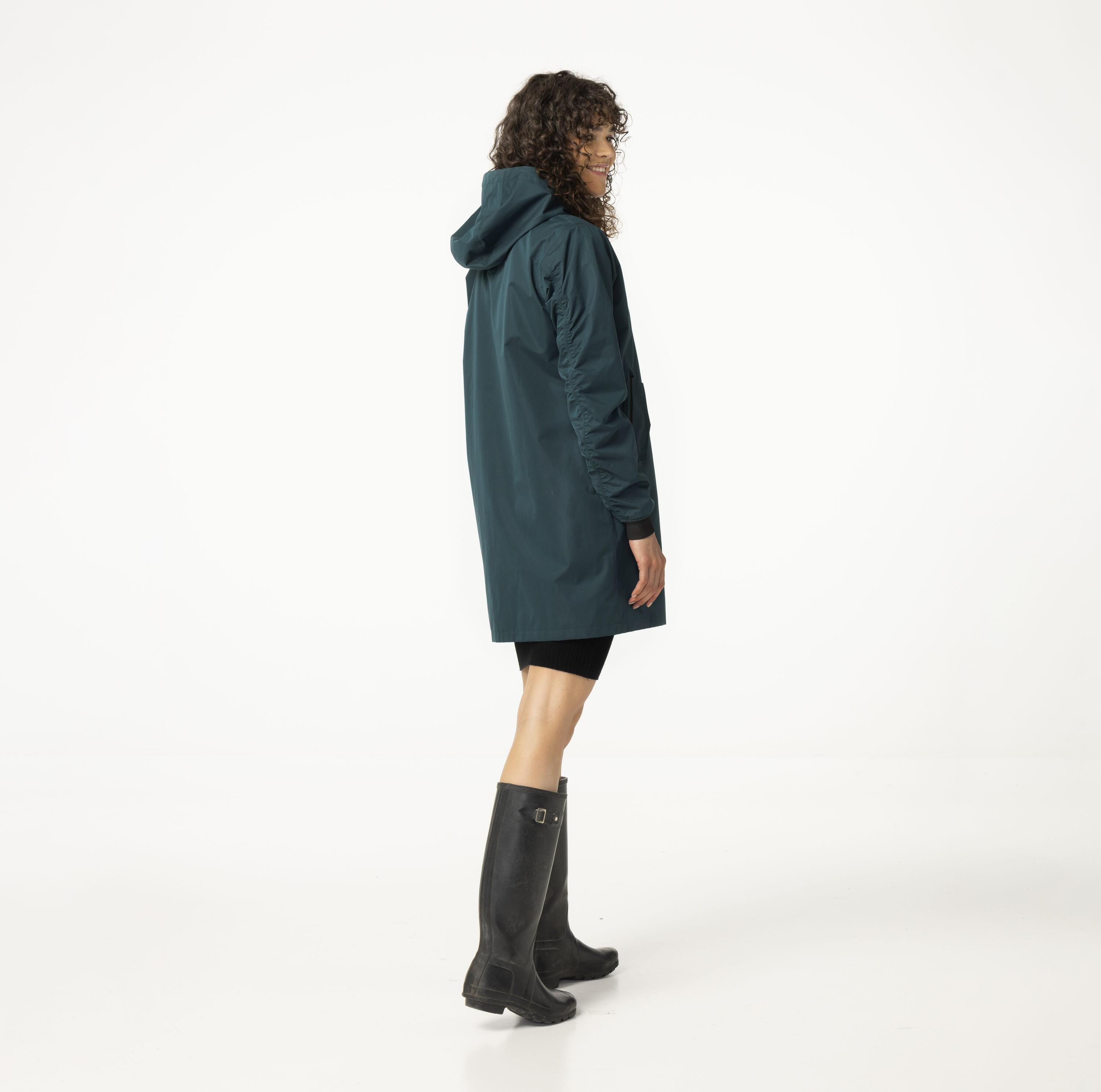 Long Bomber Regenjacke  Damen Deep Sea Green 3/7
