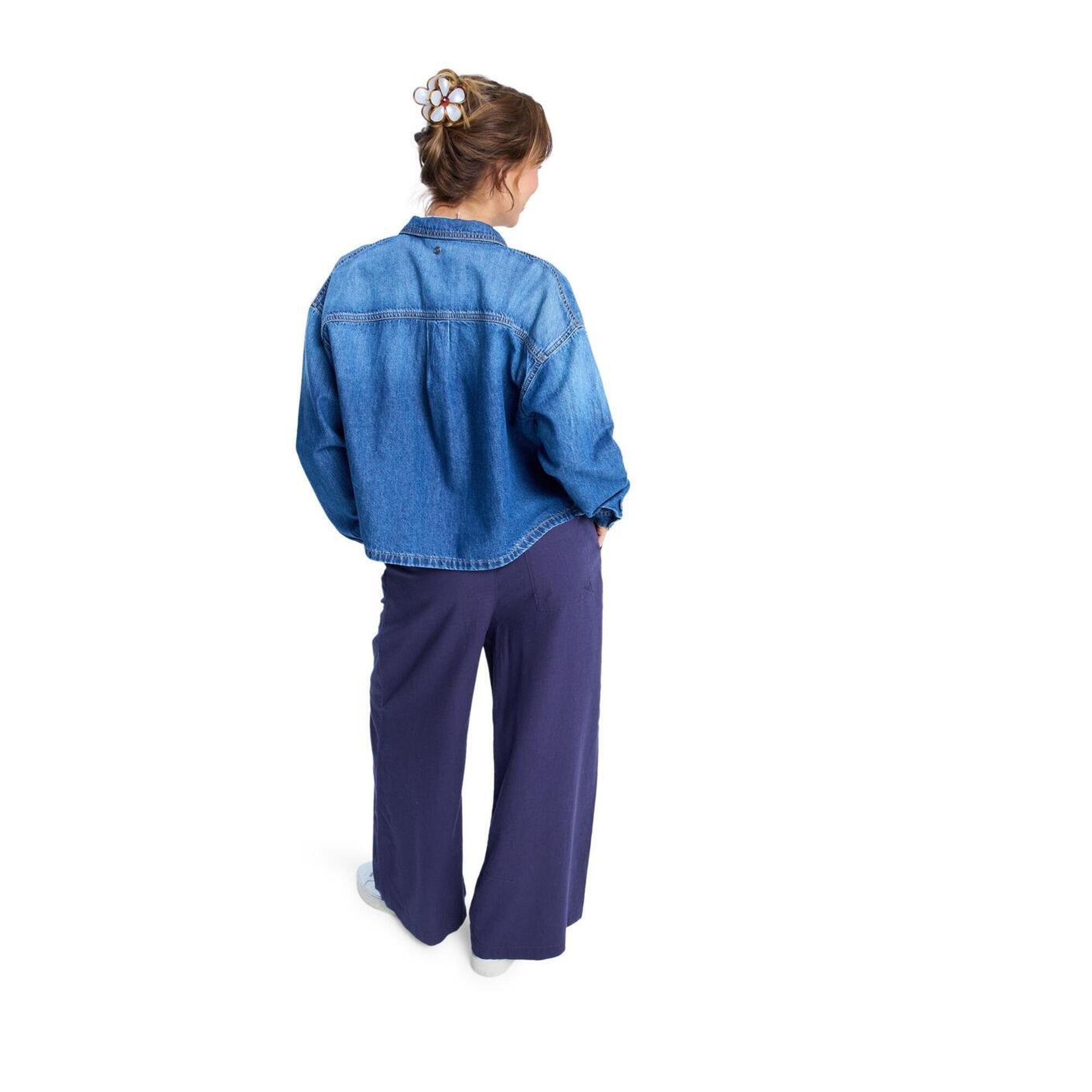 Roxy - Pantalon Souple Lekeitio Break Mid Bleu Femme - Pantalons - Bleu - Decathlon