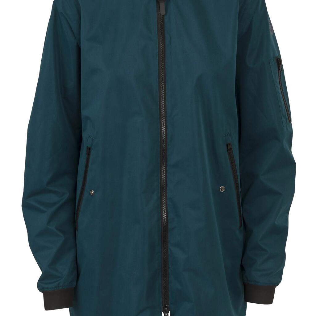 Long Bomber Rain Jacket  Women Deep Sea Green