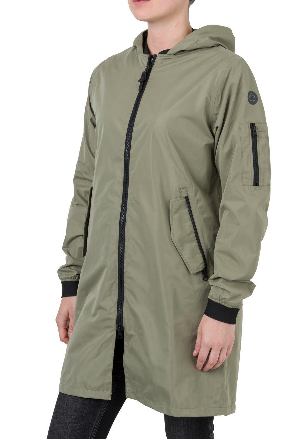Long Bomber Giacca antipioggia Urban Outdoor Donne Green Pistachio 2/7