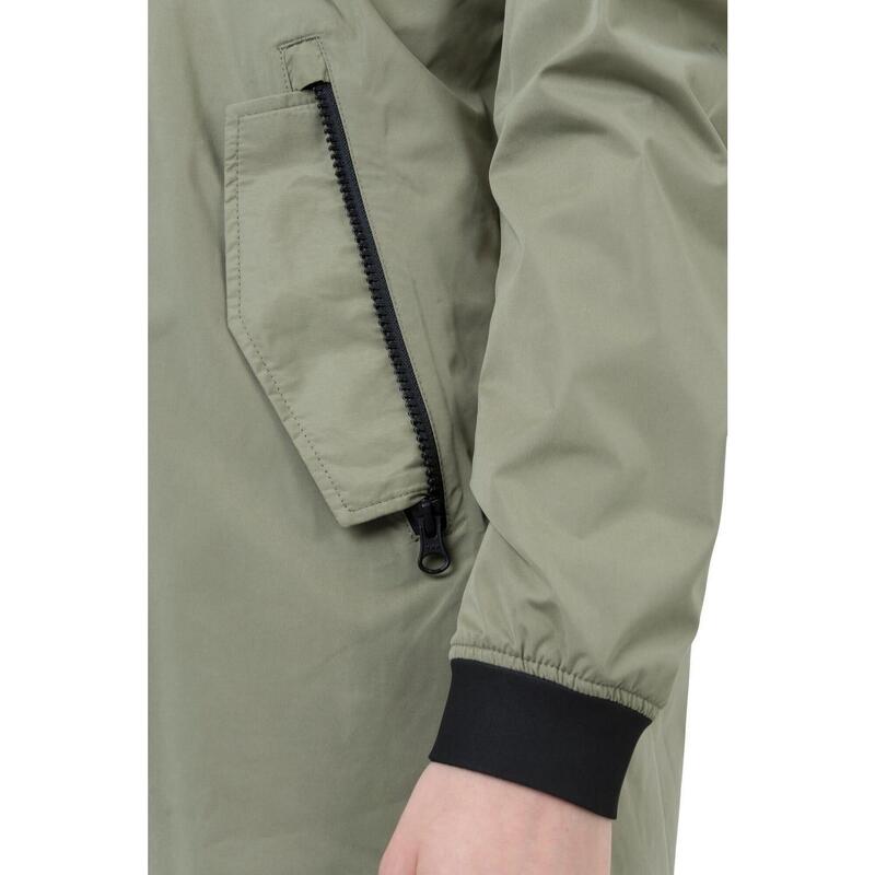 Long Bomber Rain Jacket  Women Green Pistachio