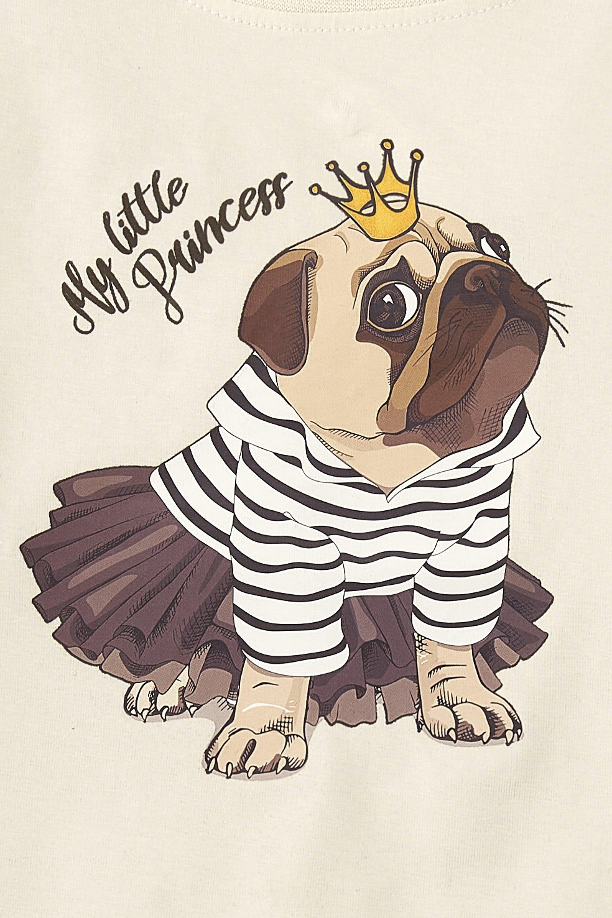 Camiseta de manga larga de niña perro 2/4