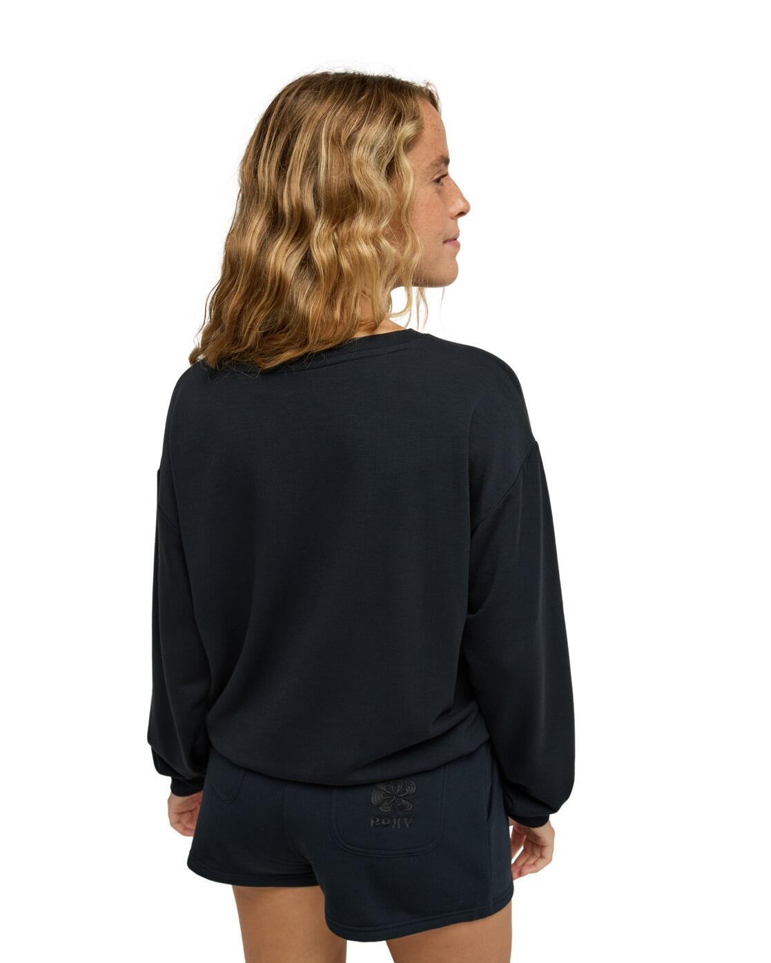 Superweiches Lounge-Top SURFING BY MOONLIGHT Schwarz Frauen 3/4
