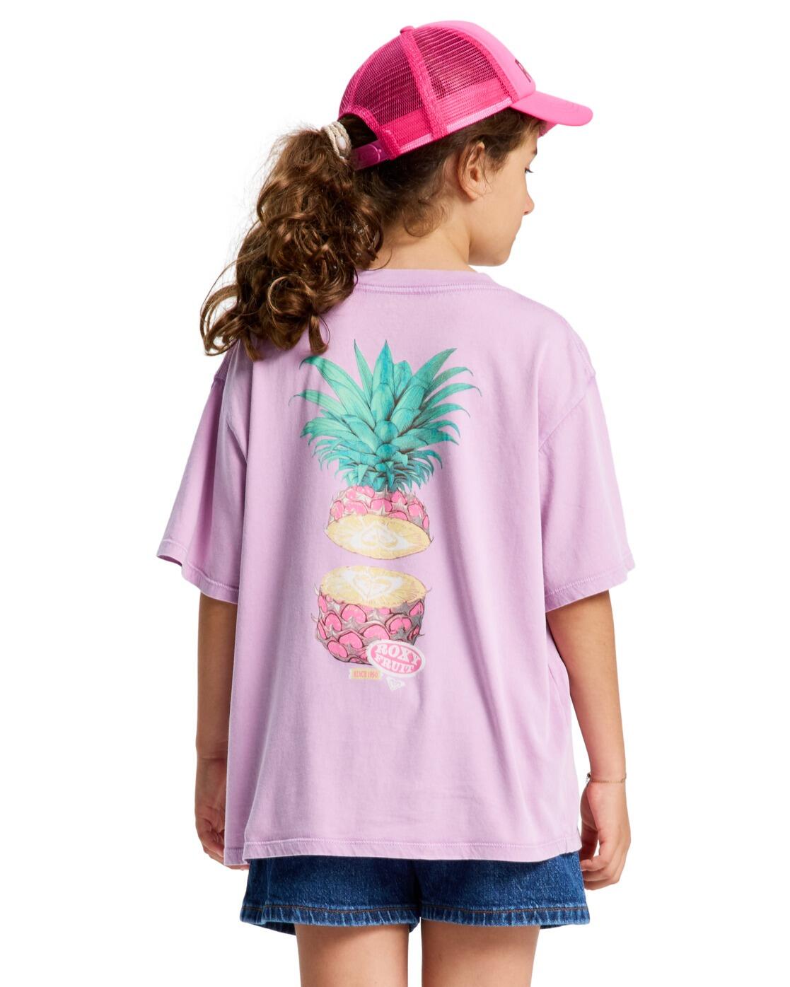 T-Shirt EVEOVERSIZE WASHED Lila Meisjes 4-16 2/4
