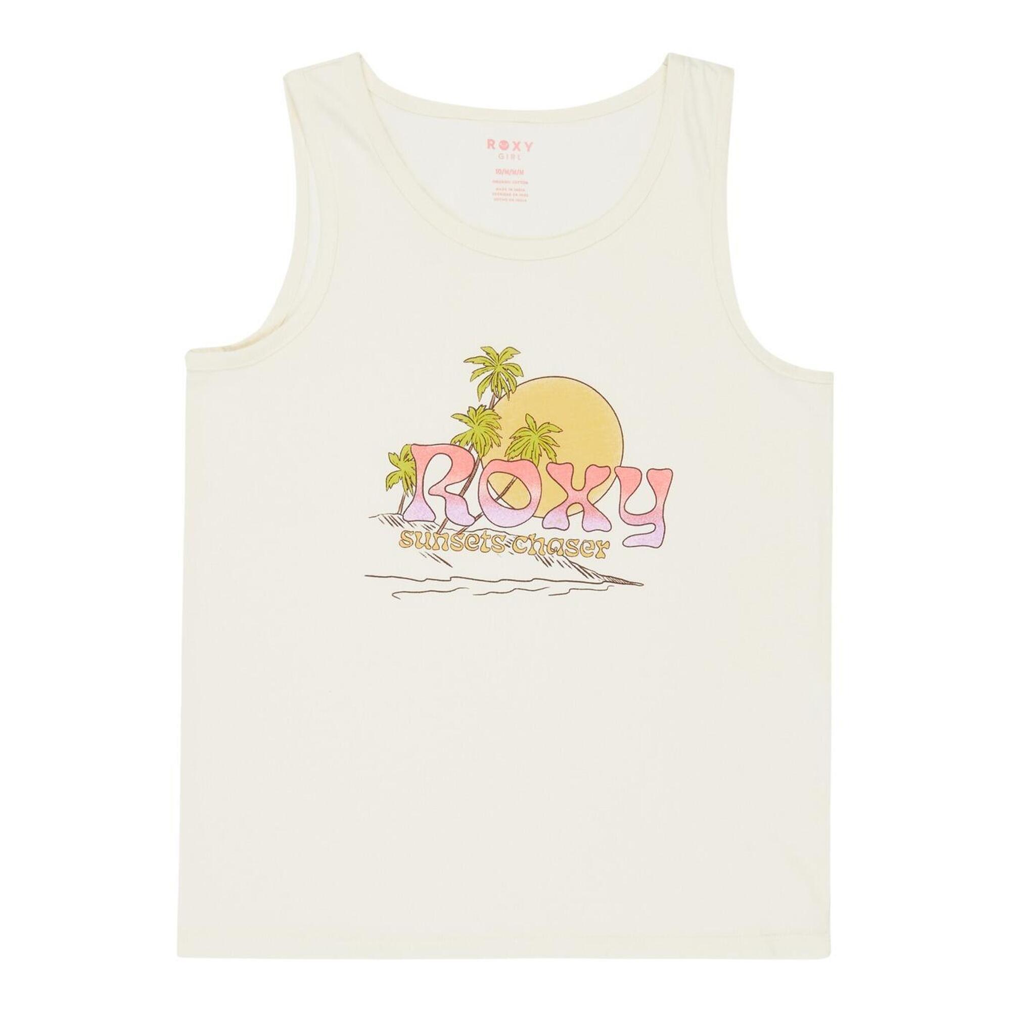 Roxy - Débardeur Miaregular Vintage Blanc Fille - T-shirt Manches Courtes - Blanc - Decathlon