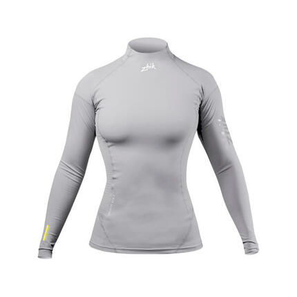 Eco Spandex Top manches longues femme gris clair