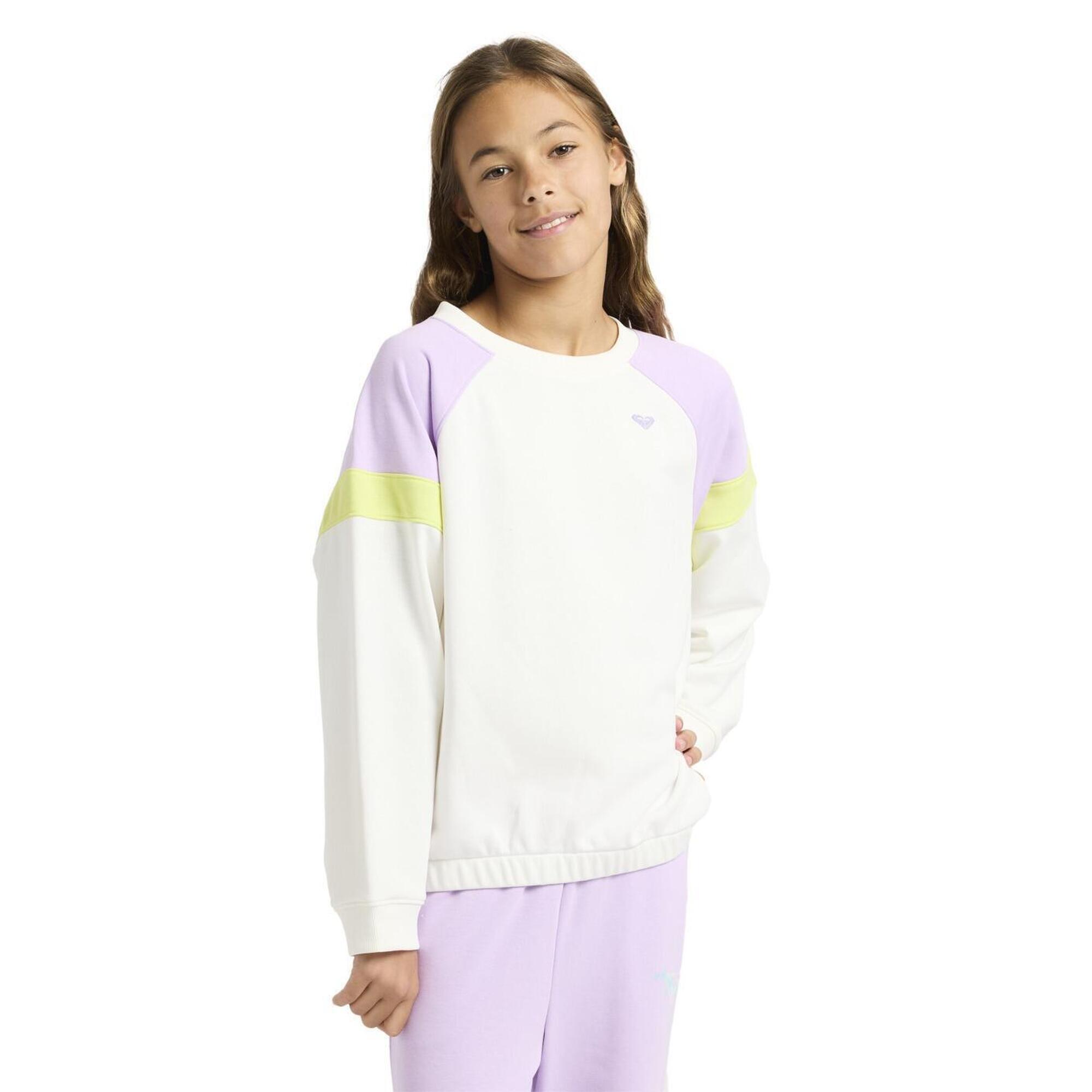 Roxy - Sweat Swell Spirit Blanc Fille - Sweat-shirt - Blanc - Decathlon