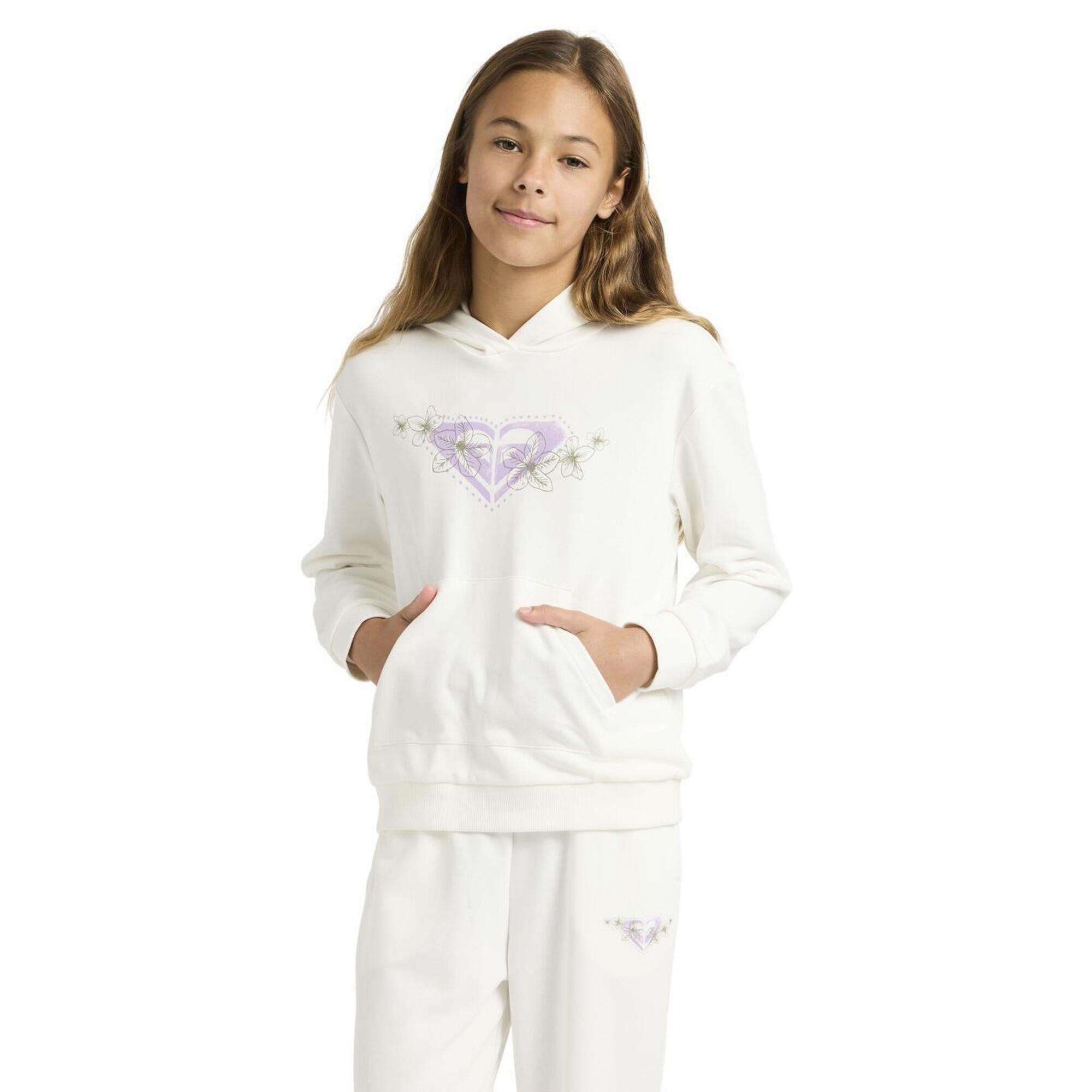 Roxy - Sweat À Capuche Surf Feeling Terry Blanc Fille - Sweat-shirt - Blanc - Decathlon
