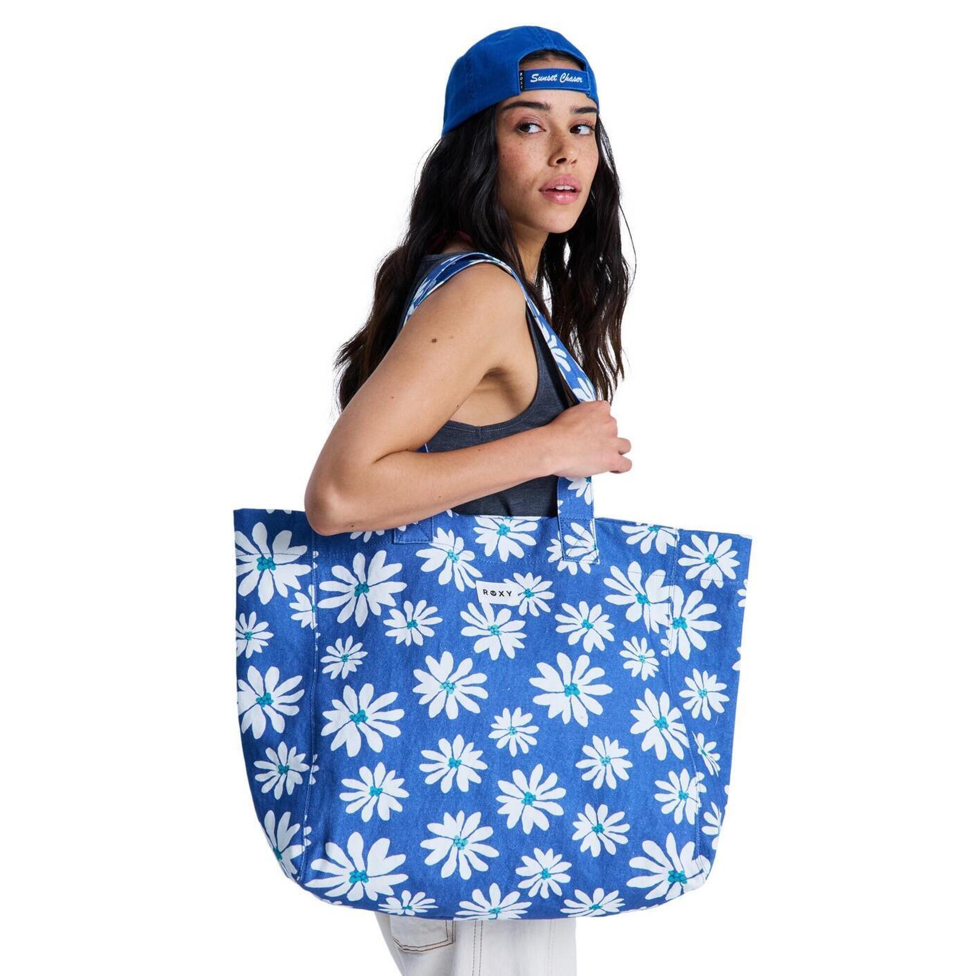 Roxy - Grand Sac Tote Anti Bad Vibes Bleu Femme - Tote Bag - Bleu - Taille Unique - Decathlon