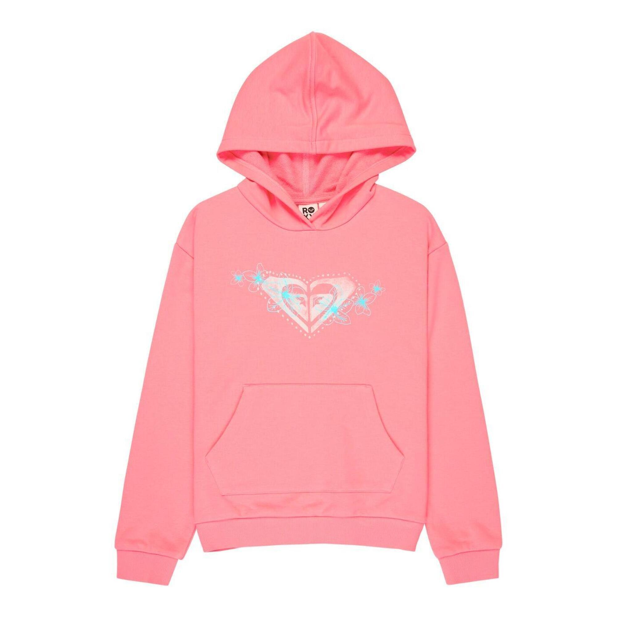 Roxy - Sweat À Capuche Surf Feeling Terry Rose Fille - Sweat-shirt - Rose - Decathlon