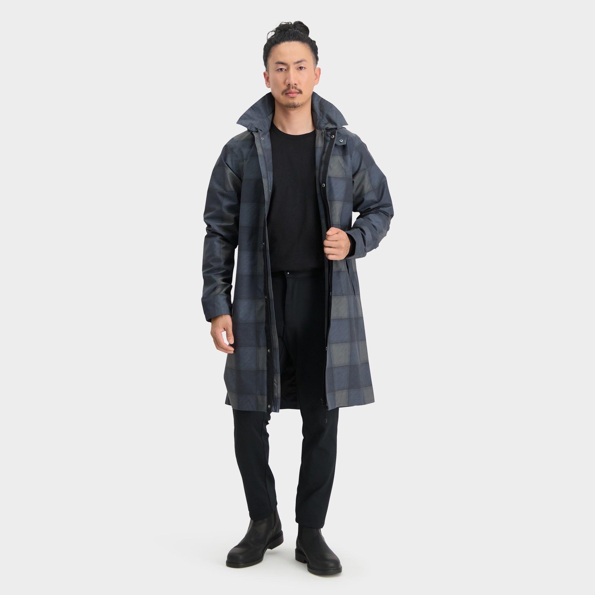 Mac Giacca antipioggia Urban Outdoor Uomini Navy Green Check 2/7