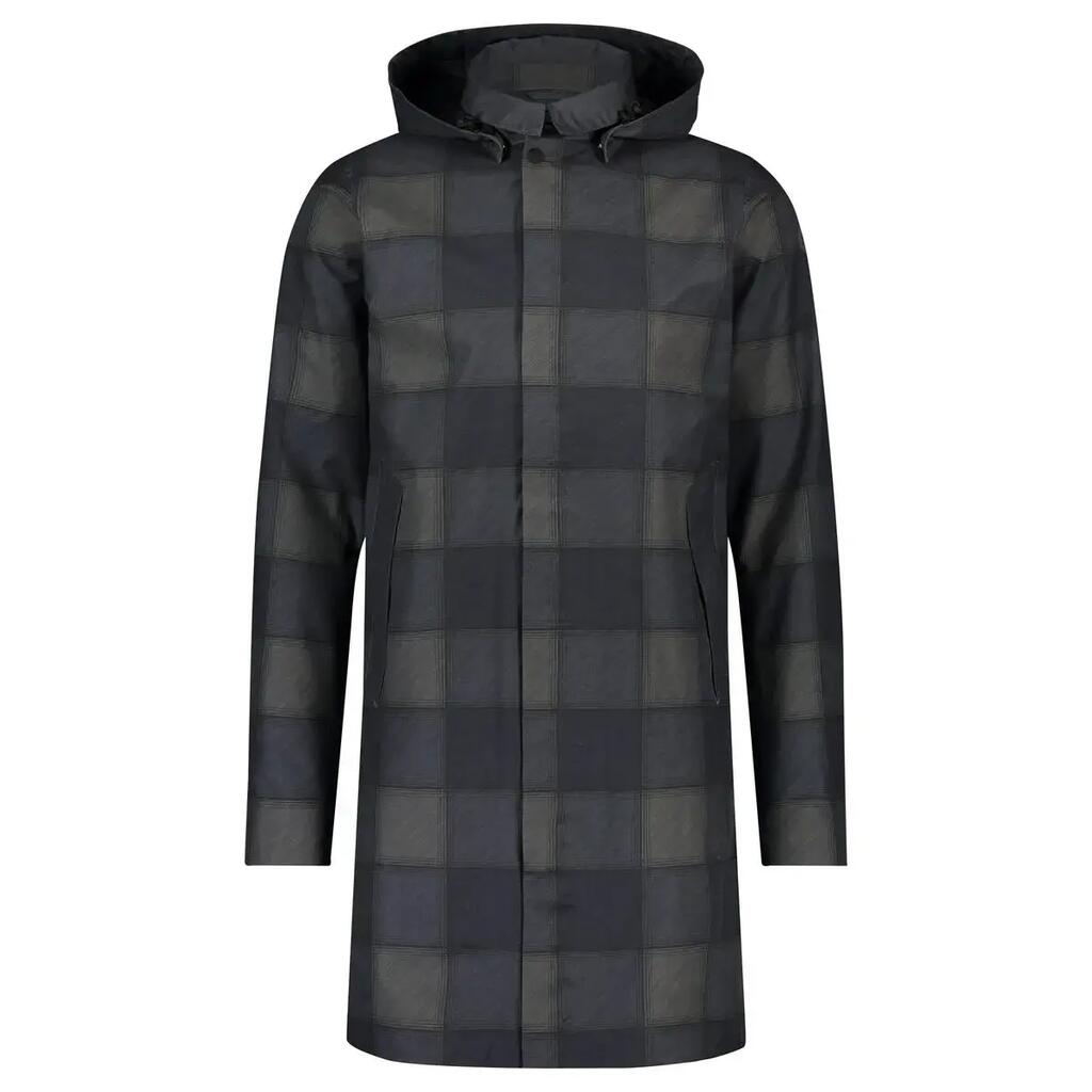 Mac Rain Jacket Men Blue Navy Check