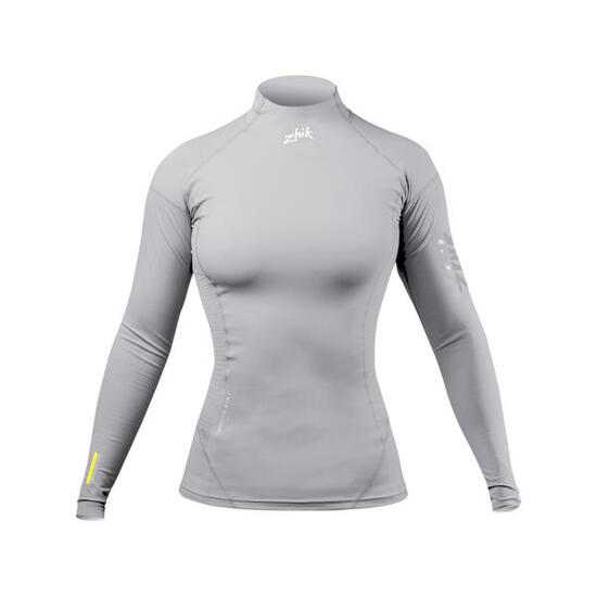 Eco Spandex Top manches longues femme gris clair