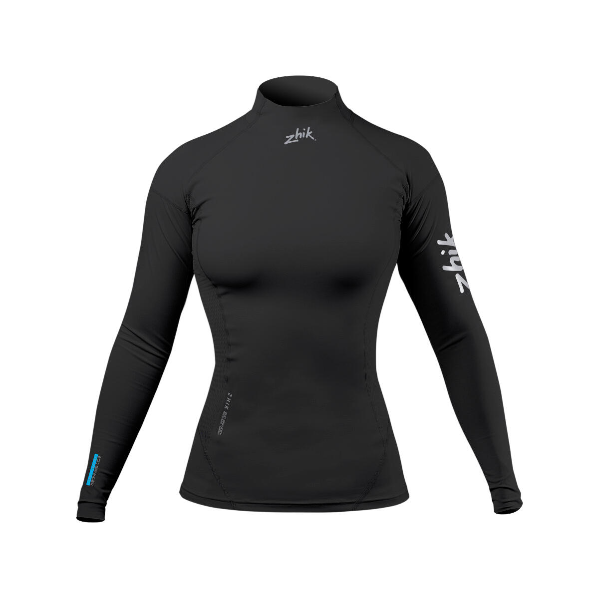 Eco Spandex Top manches longues femme noir 1/1