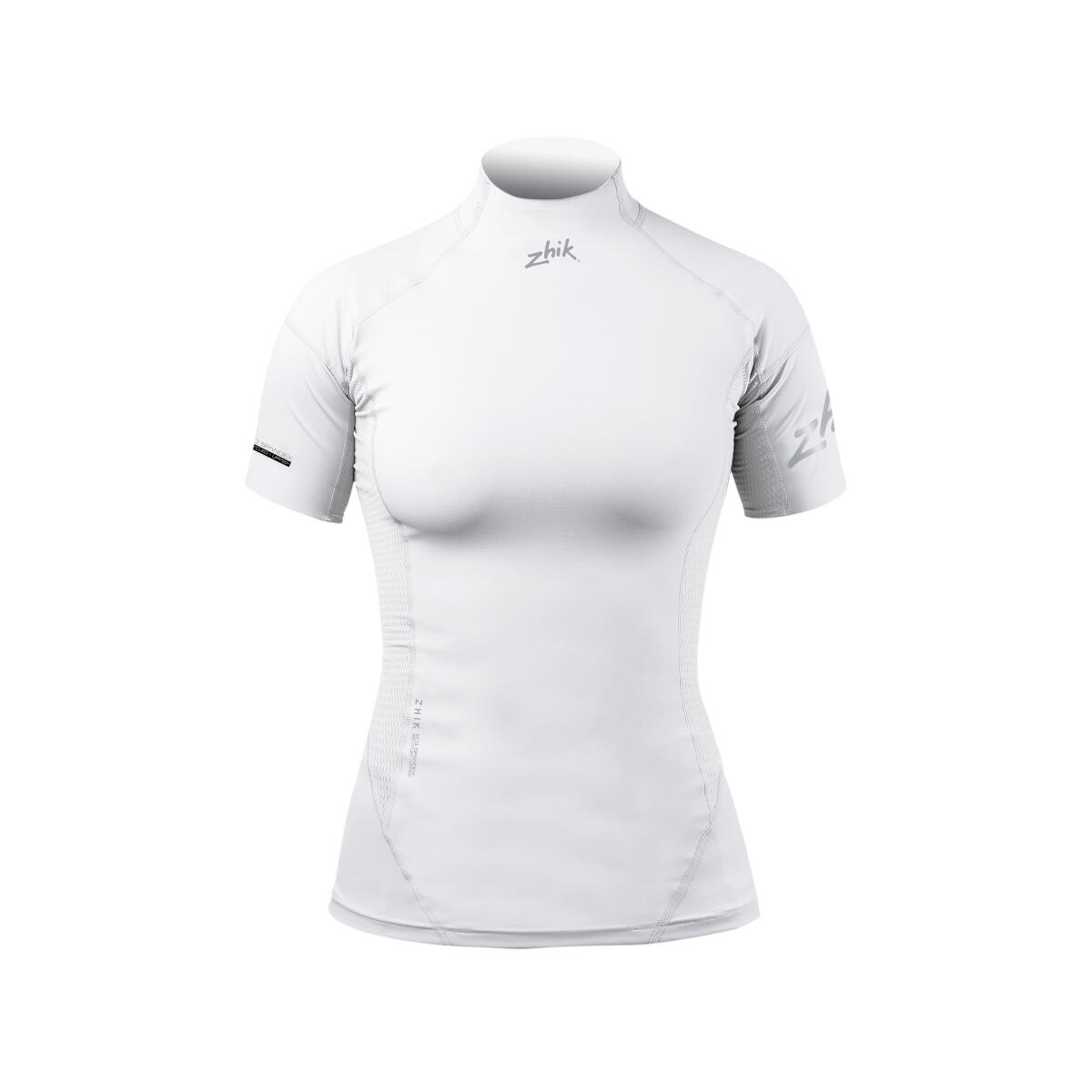 Eco Spandex Top manches courtes femme blanc 1/1