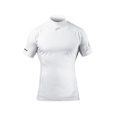 Eco spandex top korte mouw heren wit