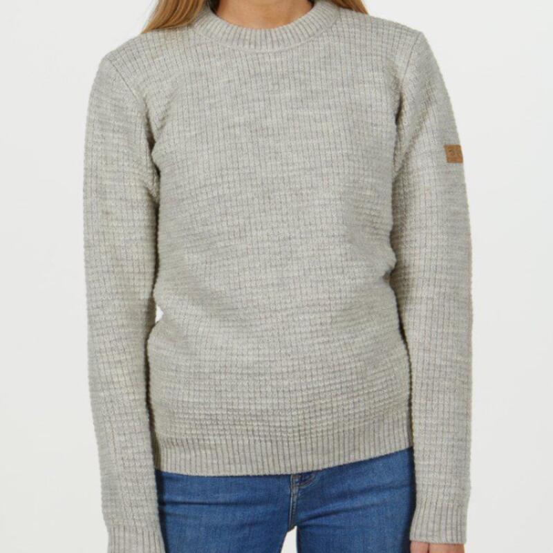 Pull femme NLS Petal Nutmeg col rond - 100% pure laine non teinte 5/5