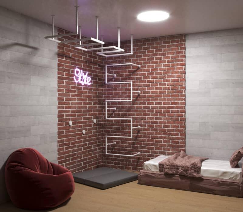 RBX Drążek Gimnastyczny Wygięty do Ściany i Sufitu 2/4