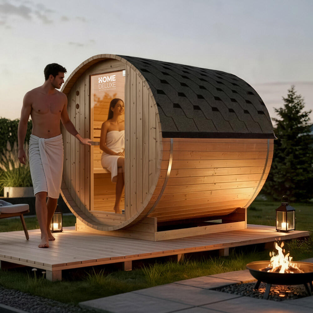 Sauna zewnętrzna beczkowa LAHTI L 3/7