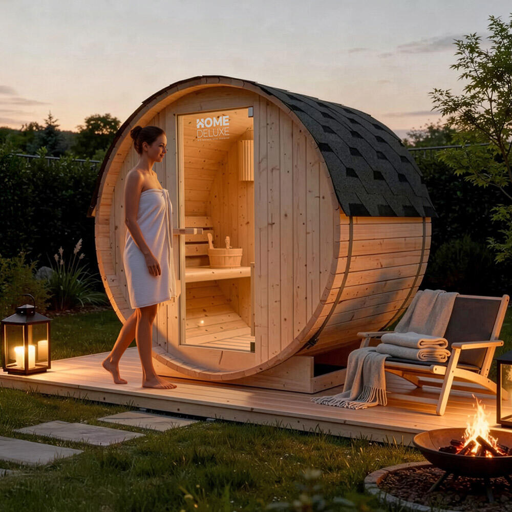 Sauna exterior LAHTI M - 195 x 120 cm para 2 personas 3/7