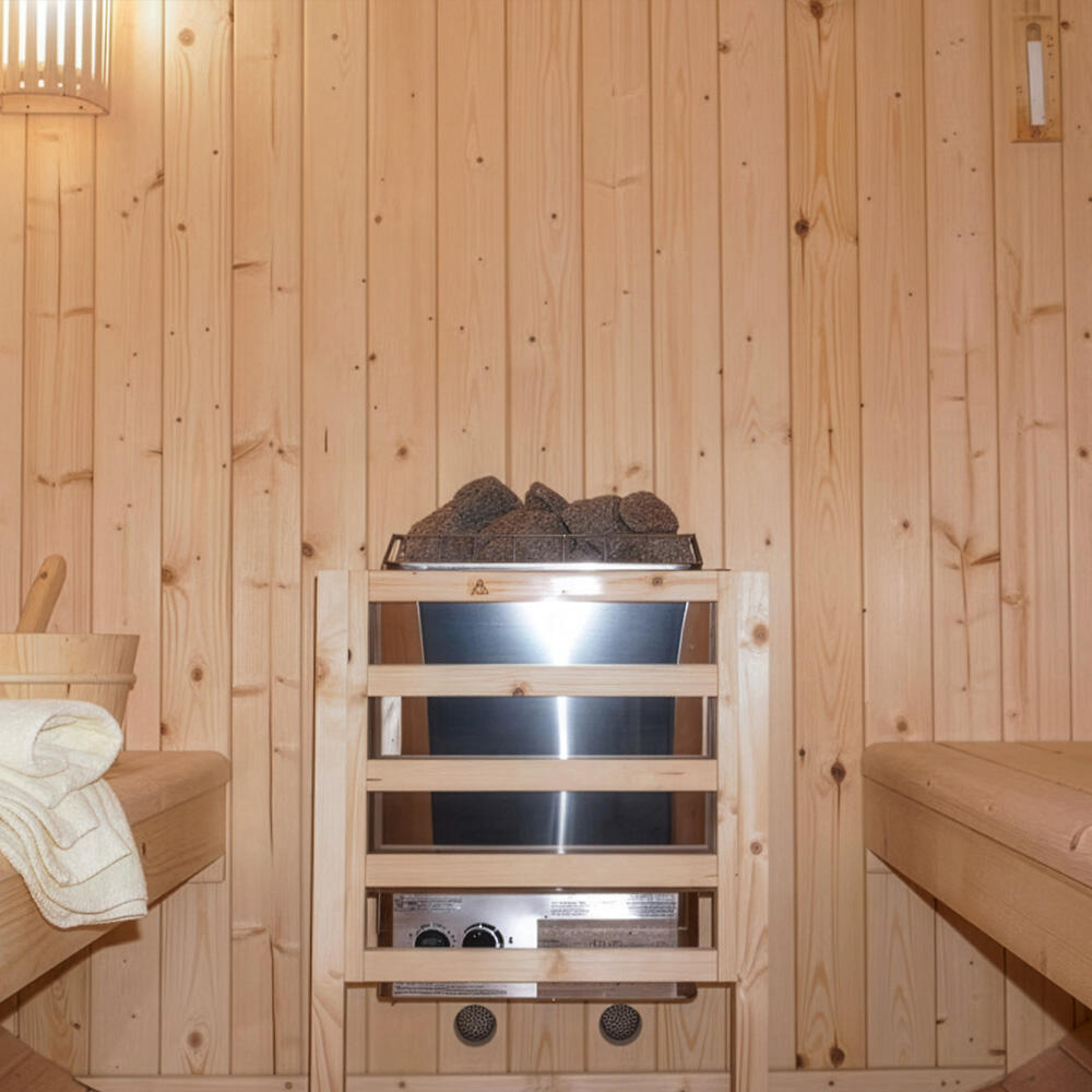 Sauna zewnętrzna beczkowa LAHTI DELUXE L – 195 x 220 cm dla 4 osób 6/7