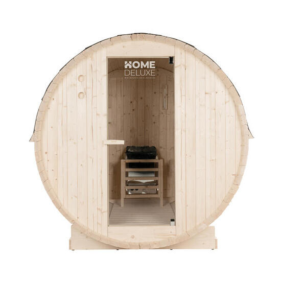 HOME DELUXE Outdoor Fasssauna LAHTI L - 195 x 180 cm für 4 Personen
