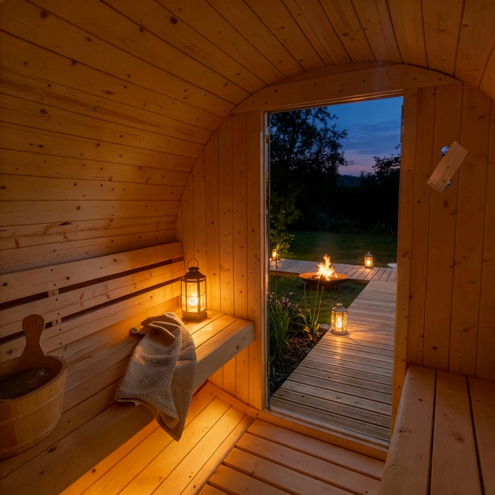 Sauna exterior LAHTI M - 195 x 120 cm para 2 personas 4/7