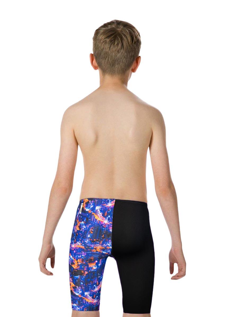 Speedo Junior Fastskin Endurance+ Openback Kneeskin - Noir/Bleu - 5-6 ans 3/4