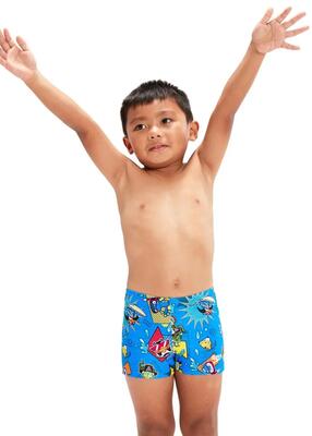 Speedo baby digital allover aquashort - bondi/canary/cherry pink