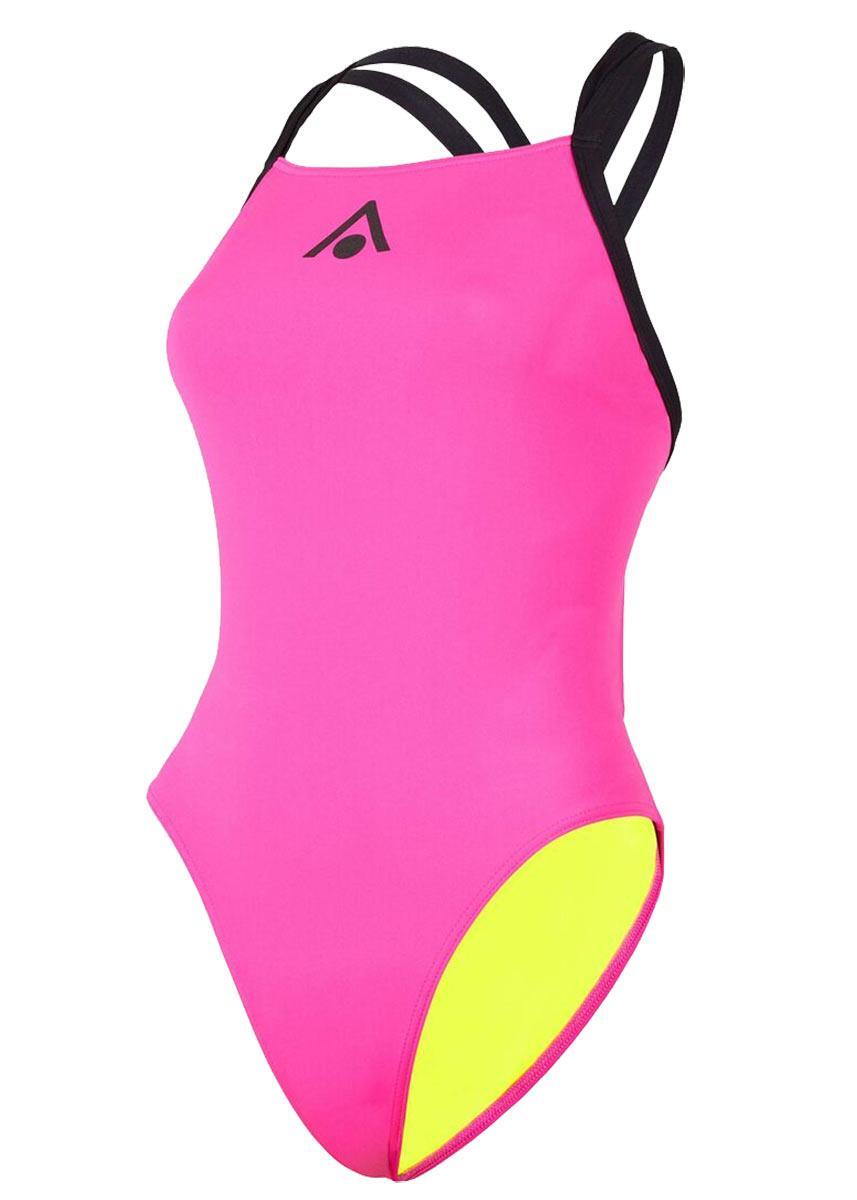 Aqua Sphere Essential Open Back Maillot de Bain Femme Rose/Noir Taille 40 5/5