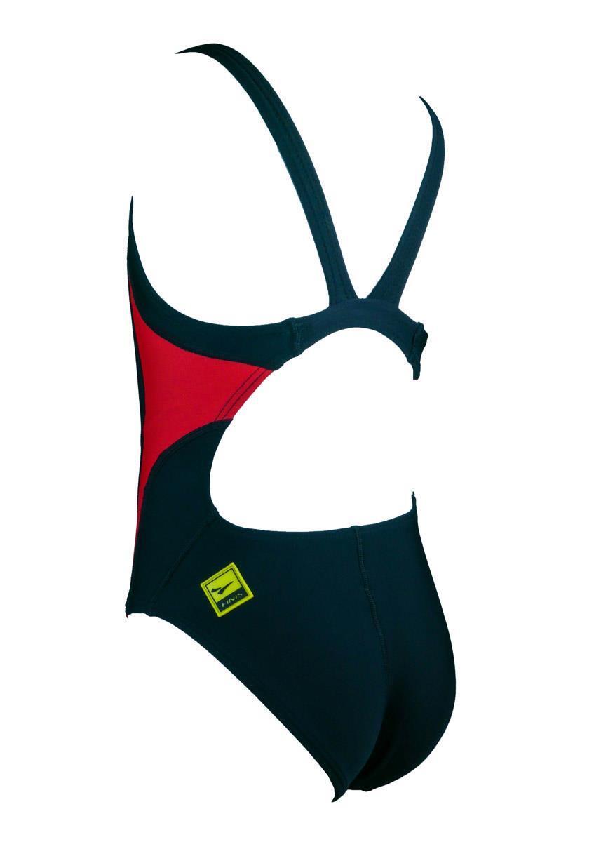 Fato FINIS Bladeback menina Tamanho 24 Vermelho/Marinho 3/4