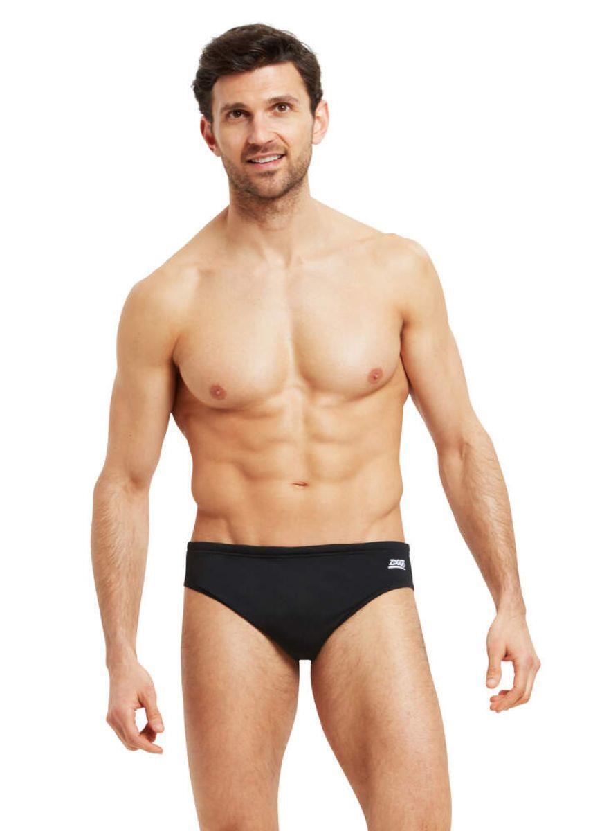 Zoggs Men's Cottesloe Racer Chlorine-Proof Swim Briefs, Black, UK 30 5/5