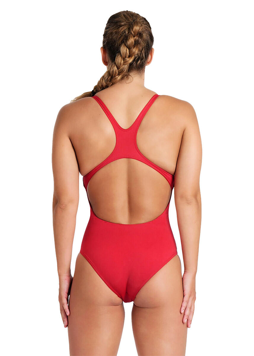 Maillot Arena Team Swim Pro Solid Femme - Rouge/Blanc - Taille 32 4/4