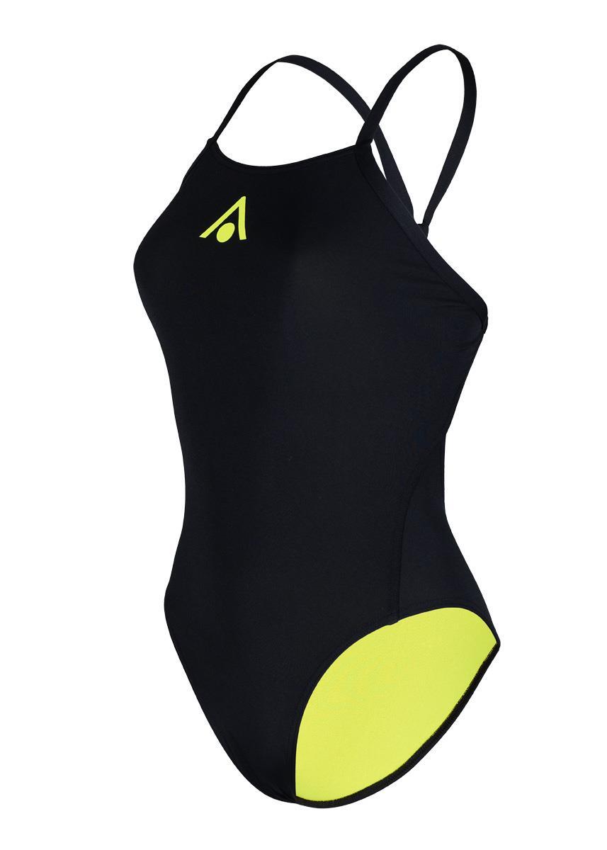 Maillot femme Aqua Sphere Essential Tie Back noir/vert électrique taille 38 4/6
