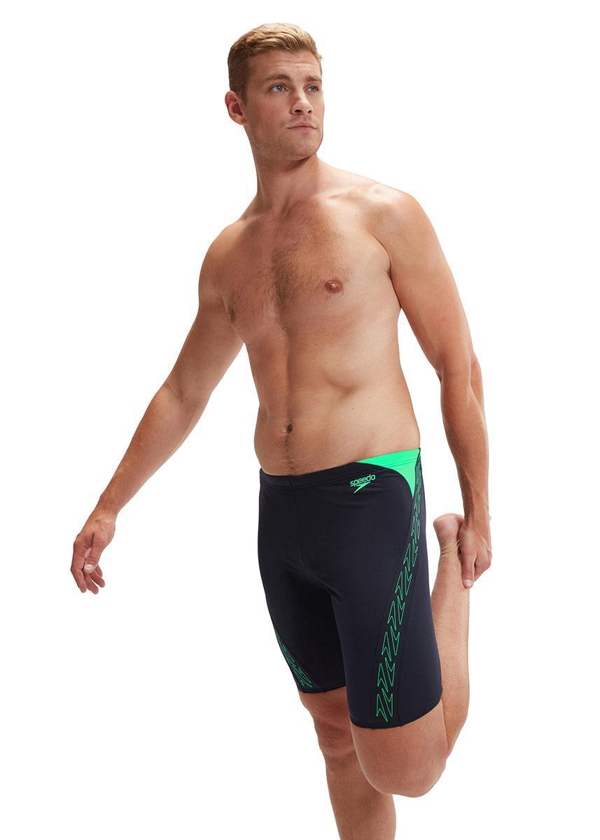 Speedo HyperBoom Splice Jammer - bleu avec logo vert 4/6