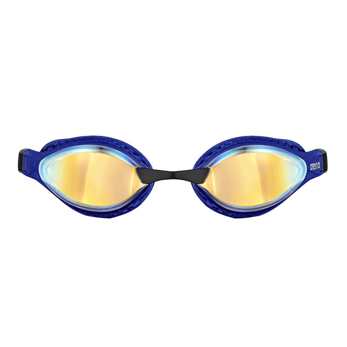Óculos de competição Arena Airspeed espelhados amarelo cobre/azul 3/4