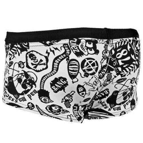 Mad Wave Caribbean zwemshort jongens zwart/wit maat 13-14 3/6