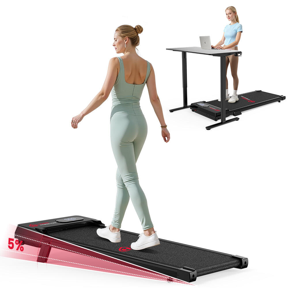 Tapis roulant da camminata 1-6 km/h con inclinazione manuale 5% 3/4