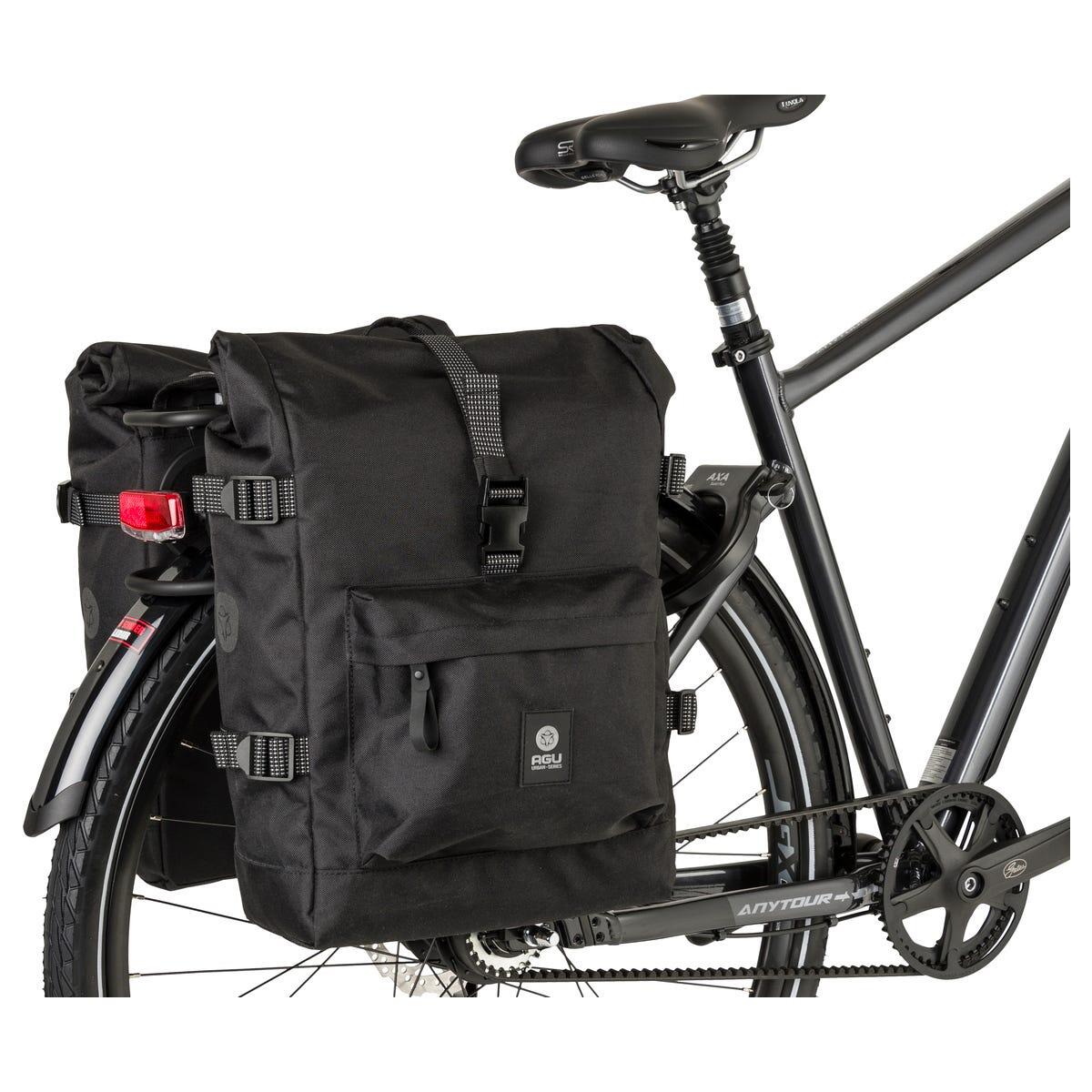 H2O Roltop II Dubbele Fietstas Urban Zwart 2/7