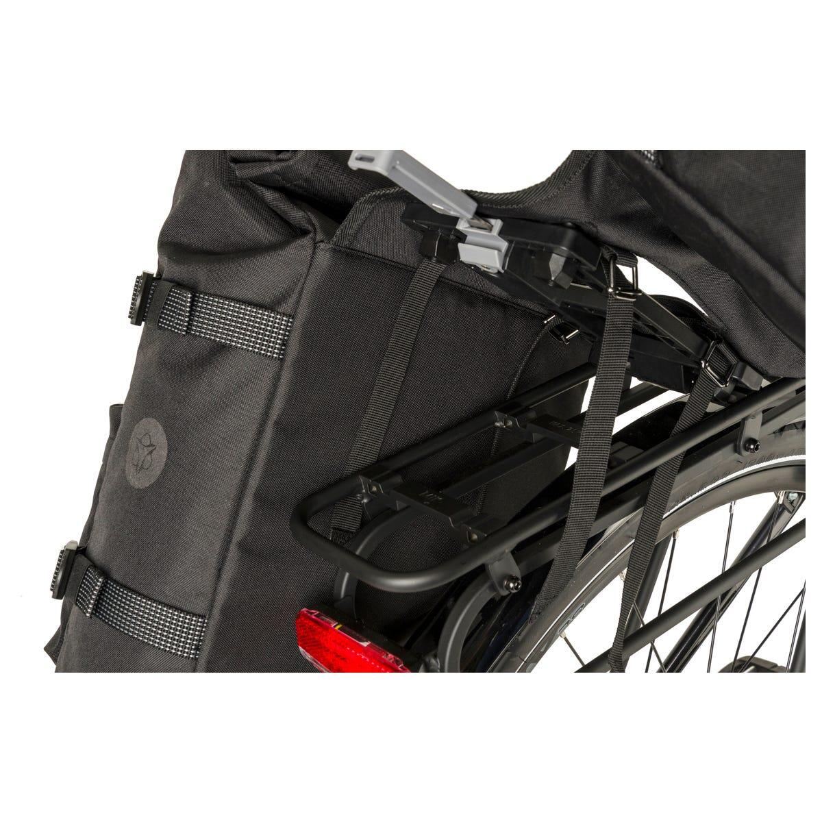 H2O Roltop II Dubbele Fietstas Urban Zwart 6/7