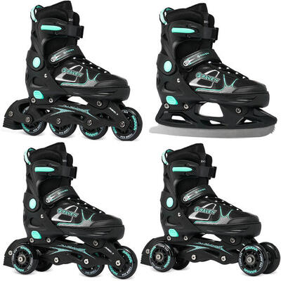 4-in-1 verstelbare skeelers spirit zwart