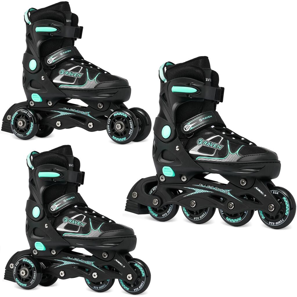 Nastaviteľné inline a quad korčule 3v1 Raven Spirit