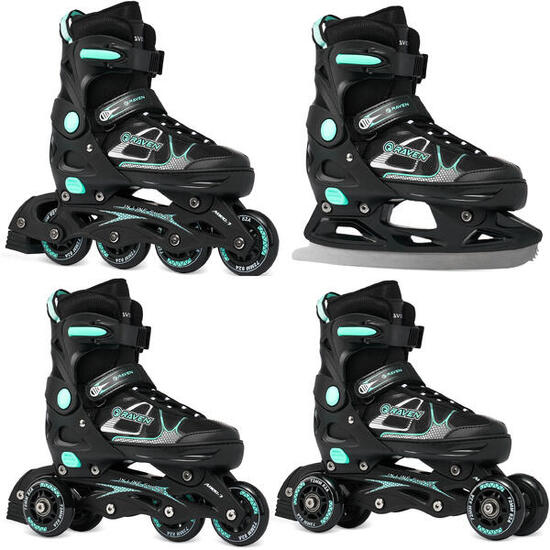Raven Spirit 4-in-1 patins à roulettes ajustables