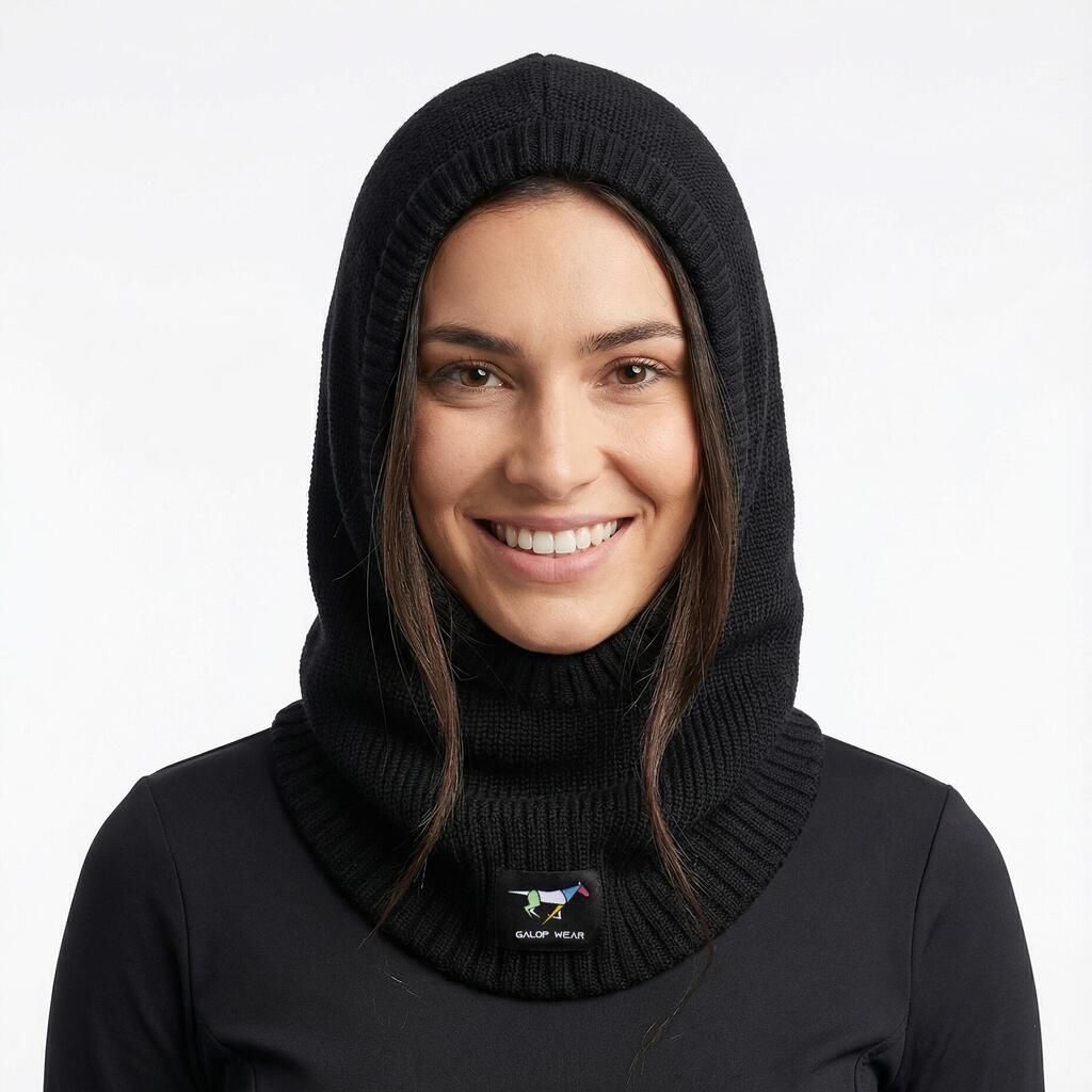 GALOP WEAR Equestrian Balaclava Scarf – 100% Merino Wool
