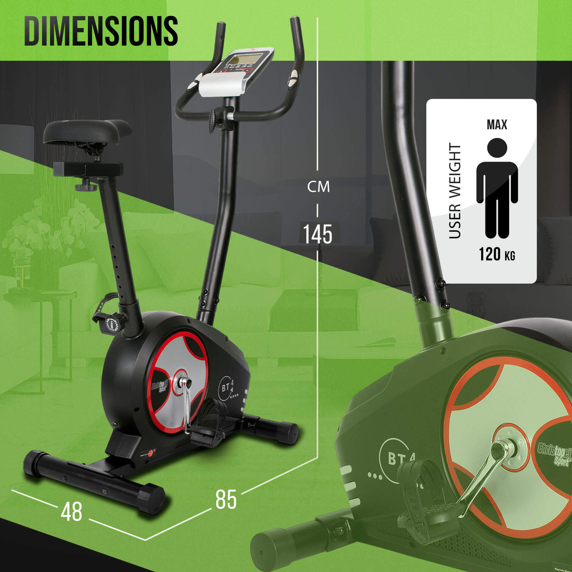CHRISTOPEIT Heimtrainer Ergometer BT 4 5/7